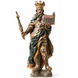 Saint Henry18th centuryA saint standing on a natural pedestal in contrapost, wearing armour and a