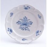 Small plate with flower decorationGermany, probably Magdeburg, 18th c.Round, flat shape, edge with