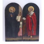 Two portraits of saints19th c.Full-length figures titled below ''St. Jgnatius Loyola'' and ''St.