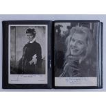 36 autograph postcards20th century.Hand-signed cards with portrait photographs, including Lil