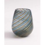 Vase20th C.Colorless glass, brown and blue powder. H. 14 cm.Vase20. Jh.Ovoide Form. Farbloses Glas