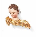 Winged Putti's HeadBavaria, about 1760Head inclined to the right with wings spread wide. Wood,