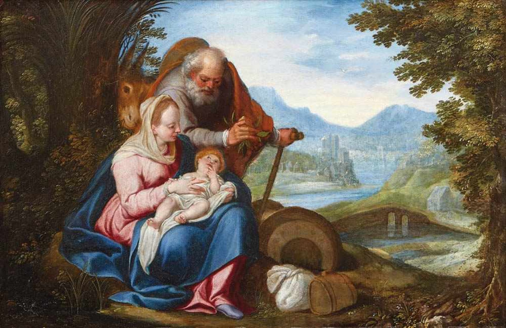 The Holy Family at the Rest on the Flight to EgyptItalian master of the 17th centuryIn the