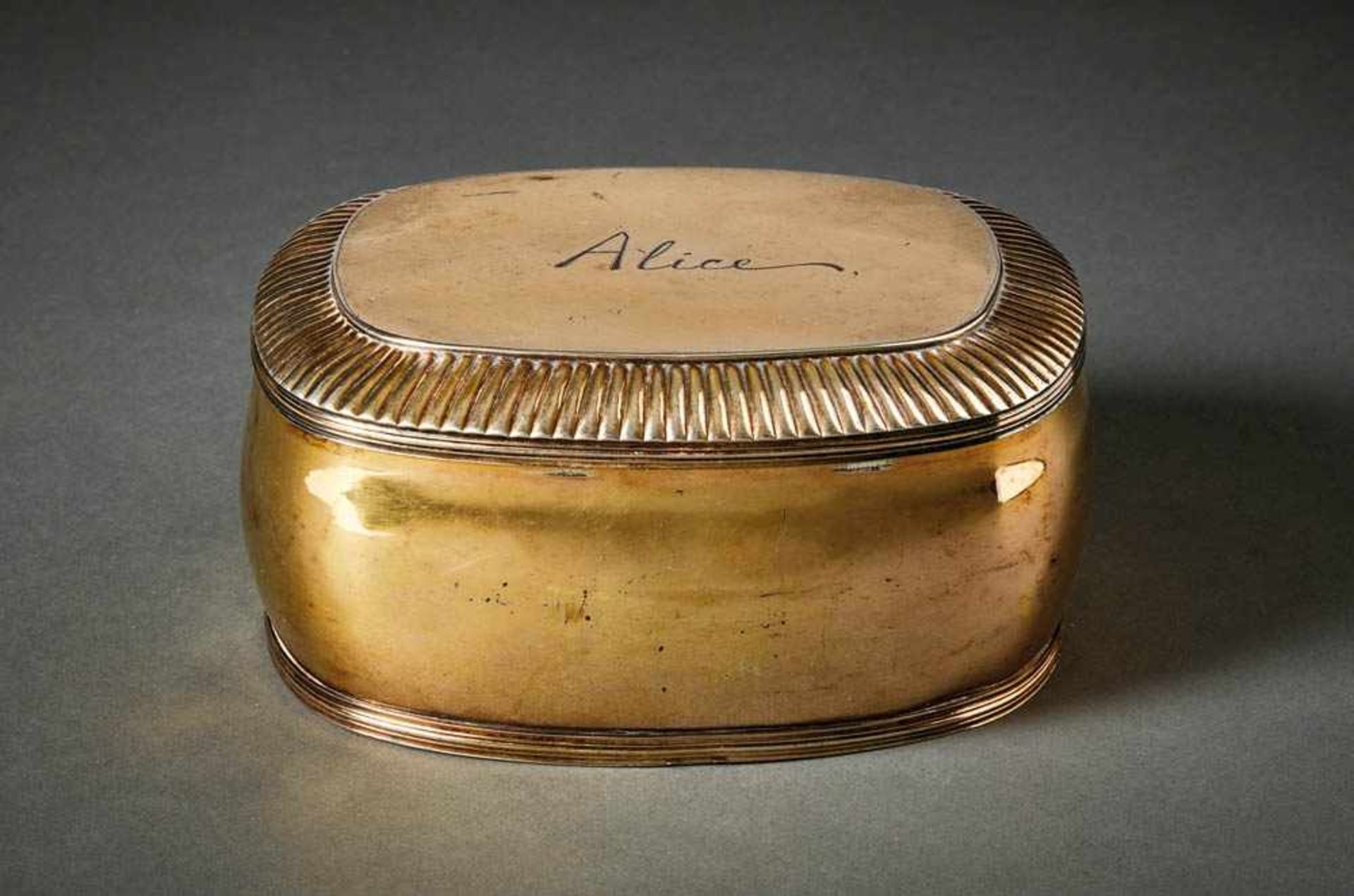 Dutch Empire Box with LidThe Hague, 1815Rectangular shape with rounded edges, flat lid with