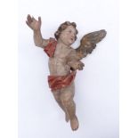 Small winged puttoAlpine, around 1680Full-length angel in floating posture with wrinkled hip