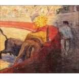 Tiedjen, Willibald (attributed to)Bullfighting in the Arena(Hamburg 1881-1950 Munich) Oil on canvas.