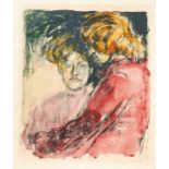 Nolde, Emil''Junge Mädchen'' (Ada Nolde and Lis Vilstrup)(Nolde 1867-1959 Seebüll) Lithography,