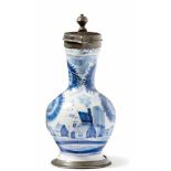 Small narrow neck jug with architectural landscapeNuremberg, 1st quarter 18th c.Small village