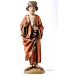 Holy FlorinusBavaria or Engadine, around 1500A saint standing on a natural pedestal, wrapped in a