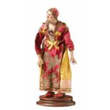 Neapolitan crib figure - Farmer's wife in traditional costumeAround 1800Older woman standing on a