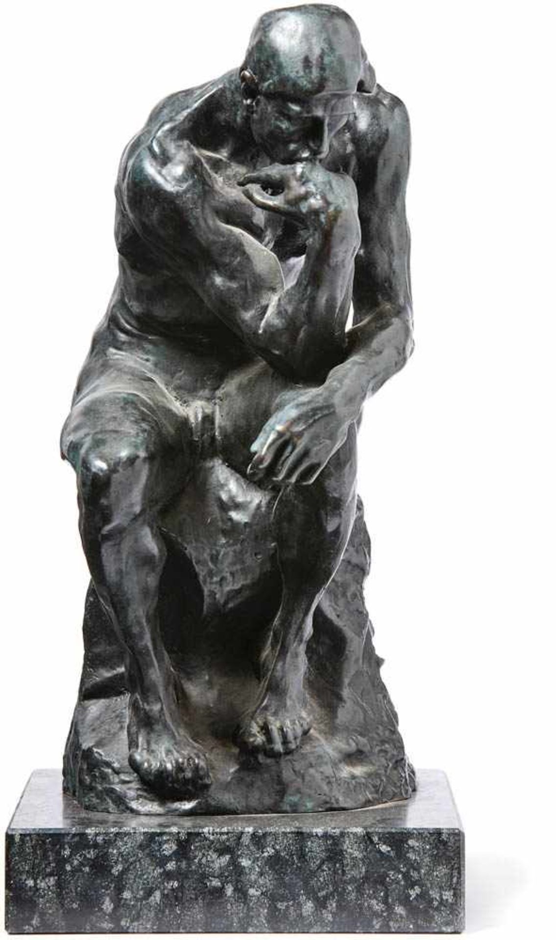 Rodin, Auguste René Francois''Le Penseur''(Paris 1840-1917 Meudon) On black marble plinth. ARA art