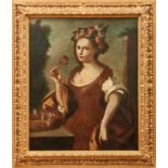Portrait of a distinguished lady as an allegory of floraPerhaps Napoly, 18th centuryYoung woman with