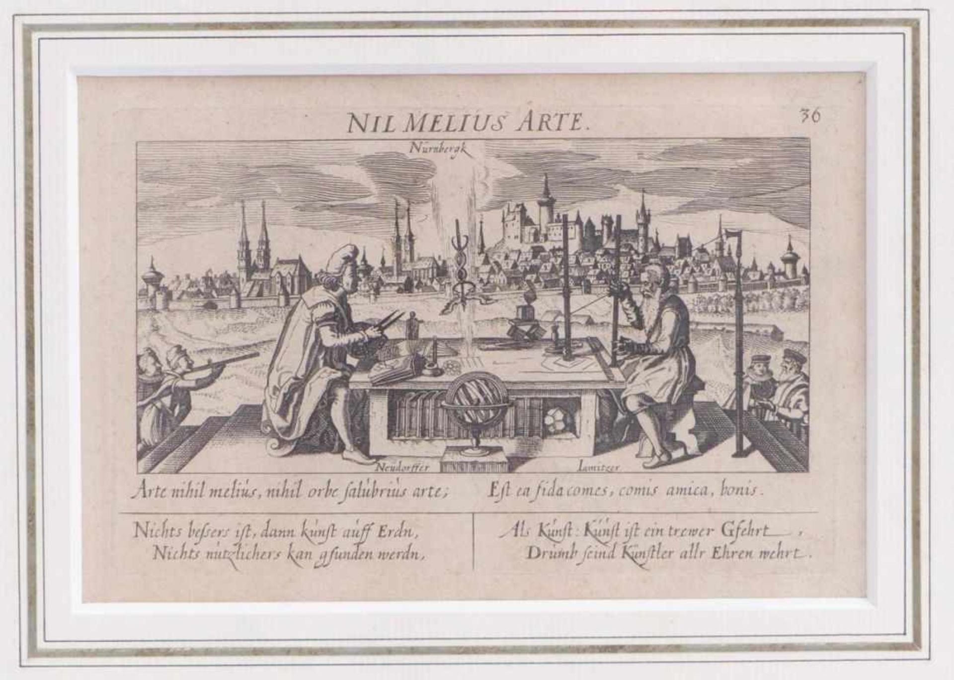 Meisner, Daniel''Nil Melius Arte'' - View of Nuremberg(Komotau 1585-1625 Frankfurt am Main) - Bild 3 aus 3