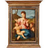 Tito, Santi di (Attrib.)Madonna with child and John(Florence 1536-1603 ibid.) Sitting on the