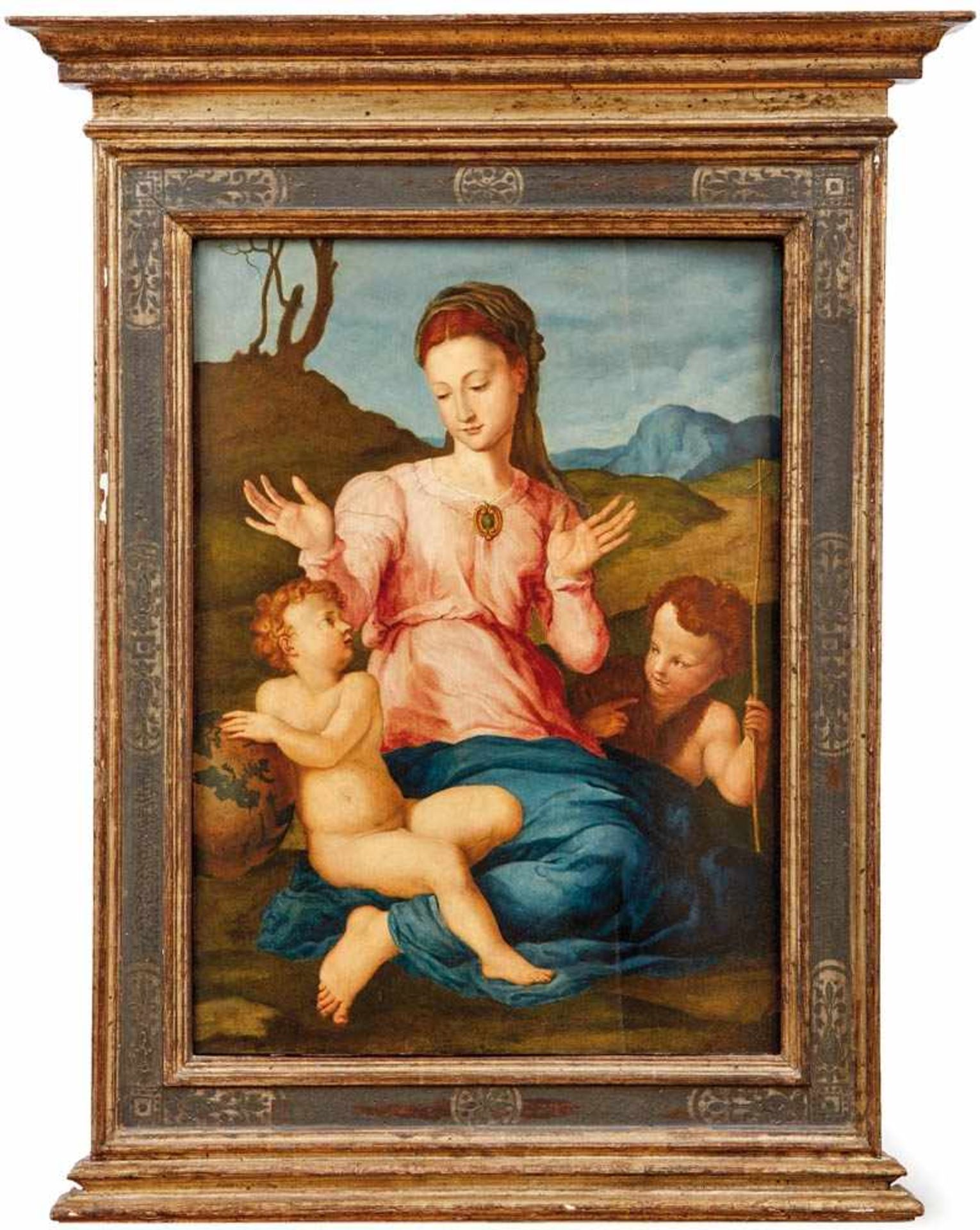 Tito, Santi di (Attrib.)Madonna with child and John(Florence 1536-1603 ibid.) Sitting on the