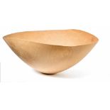 Gamperl, ErnstBowl(born 1965) Thin-walled turned and shaped bowl made of ash wood. Signed at the