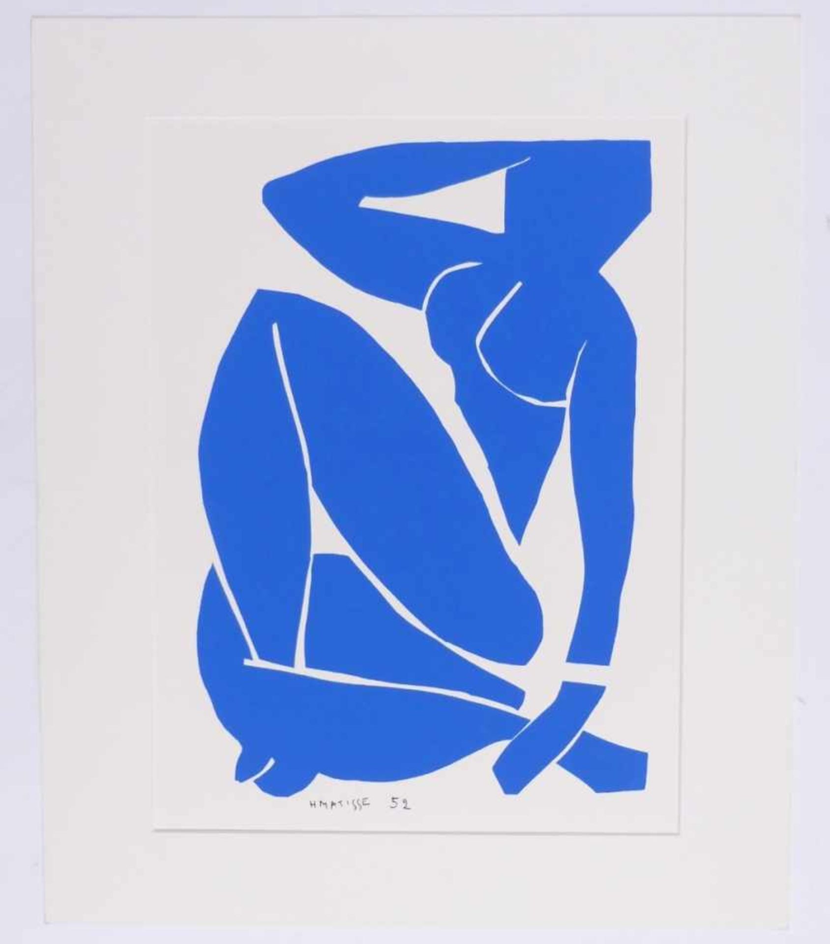 Matisse, HenriNu Bleu(Le Cateau-Cambrésis 1869-1954 Nice) Colour screen print on Velin d'Arches. - Bild 2 aus 3