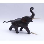 Walking ElephantJapan, Meiji period - around 1900Fully plastic, realistically formed figure with