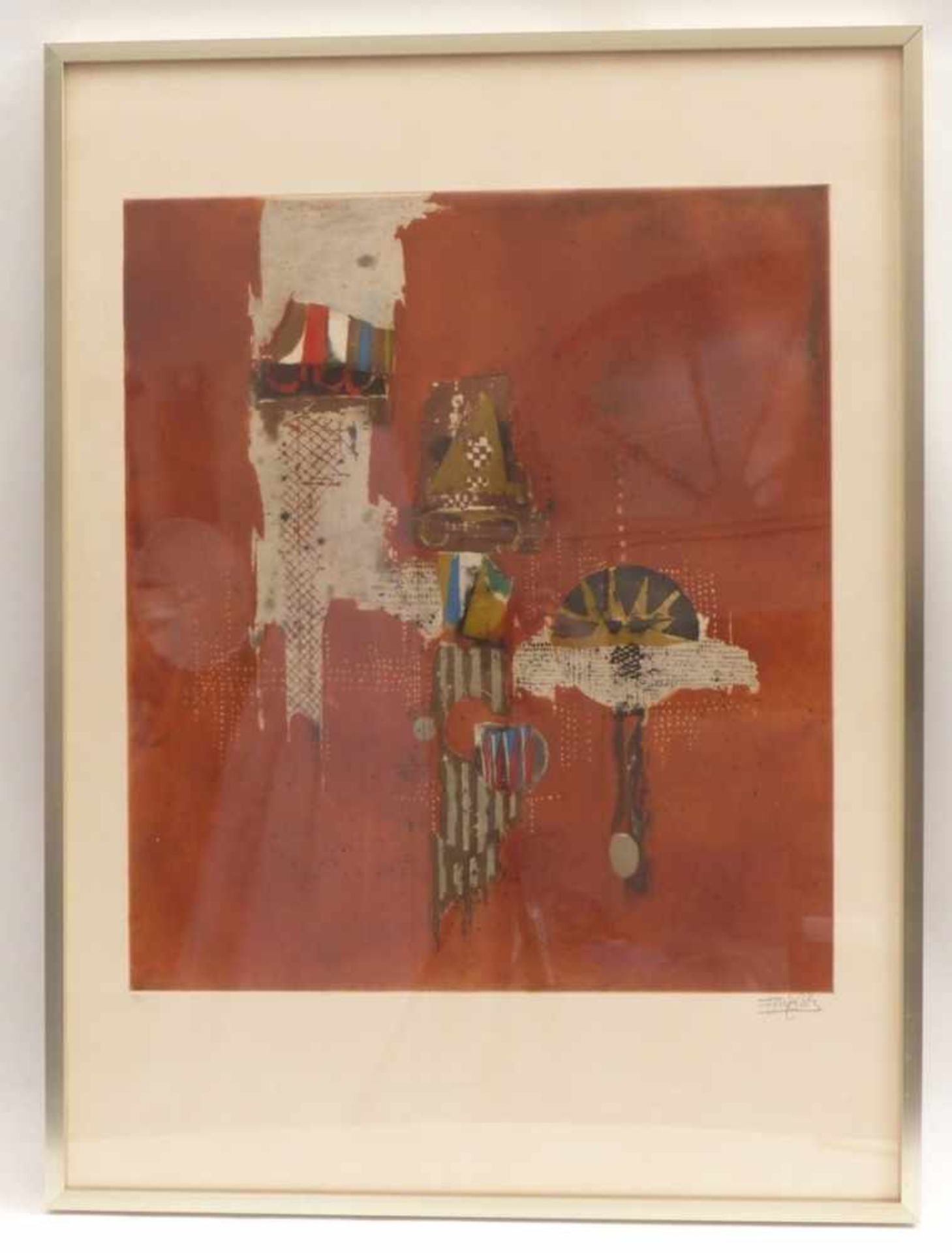 Friedlaender, JohnnyUntitled(Pless 1912-1992 Paris) Color etching. Autographed, edition ''64/95''. - Bild 2 aus 2