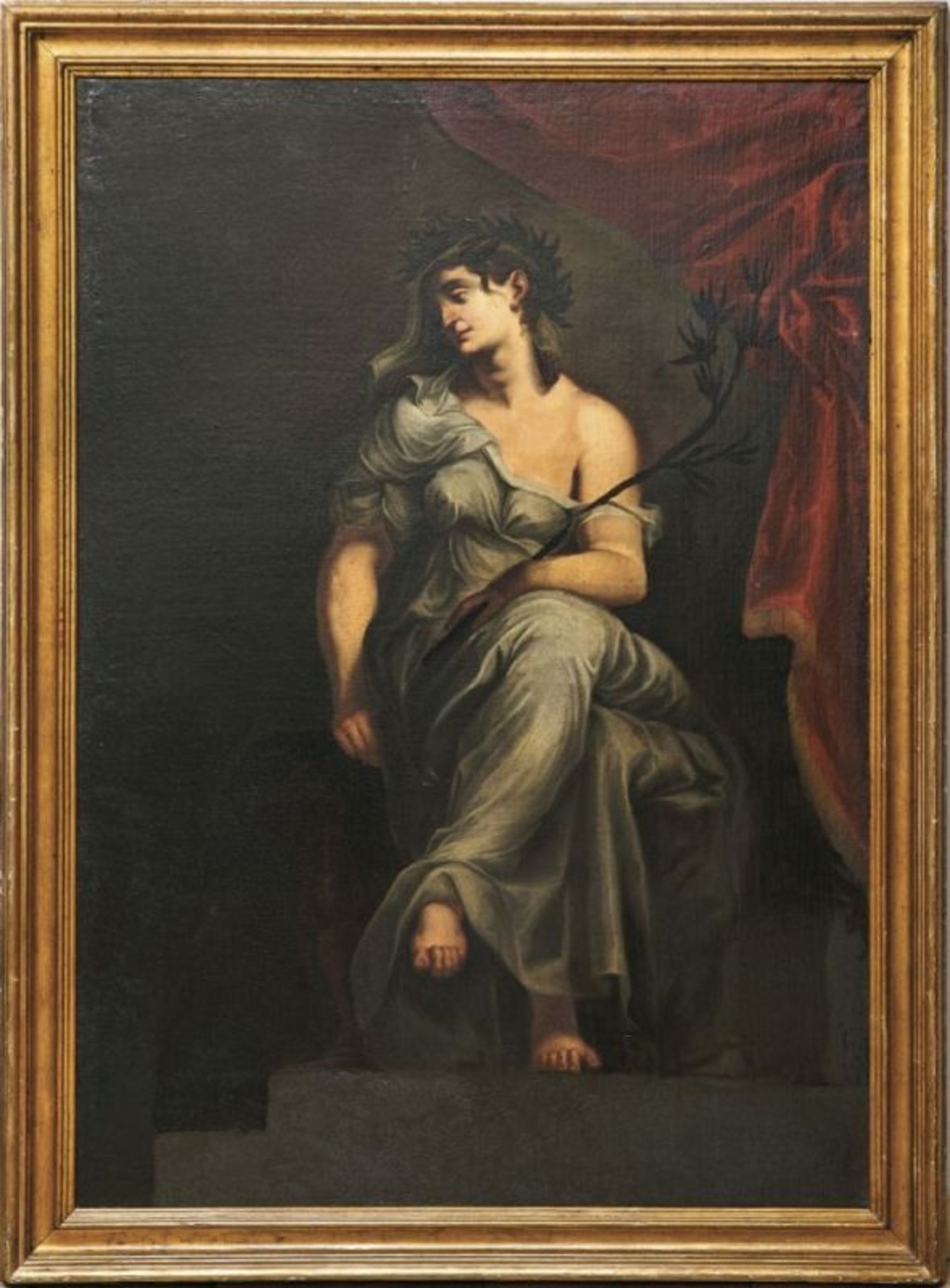 Large portrait of a ladyItaly, 17th/18th centuryOil/canvas. 168 x 118 cm.Großes DamenbildnisItalien,