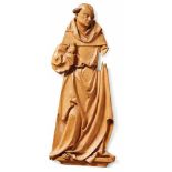 Holy MonkEarly 16th centuryRelieved depiction of a saint with tonsure in monk's habit, hand raised