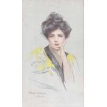 Boileau, PhilipPortrait of a young lady(Québéc 1863-1917 New York City) Colour lithograph (?). Below