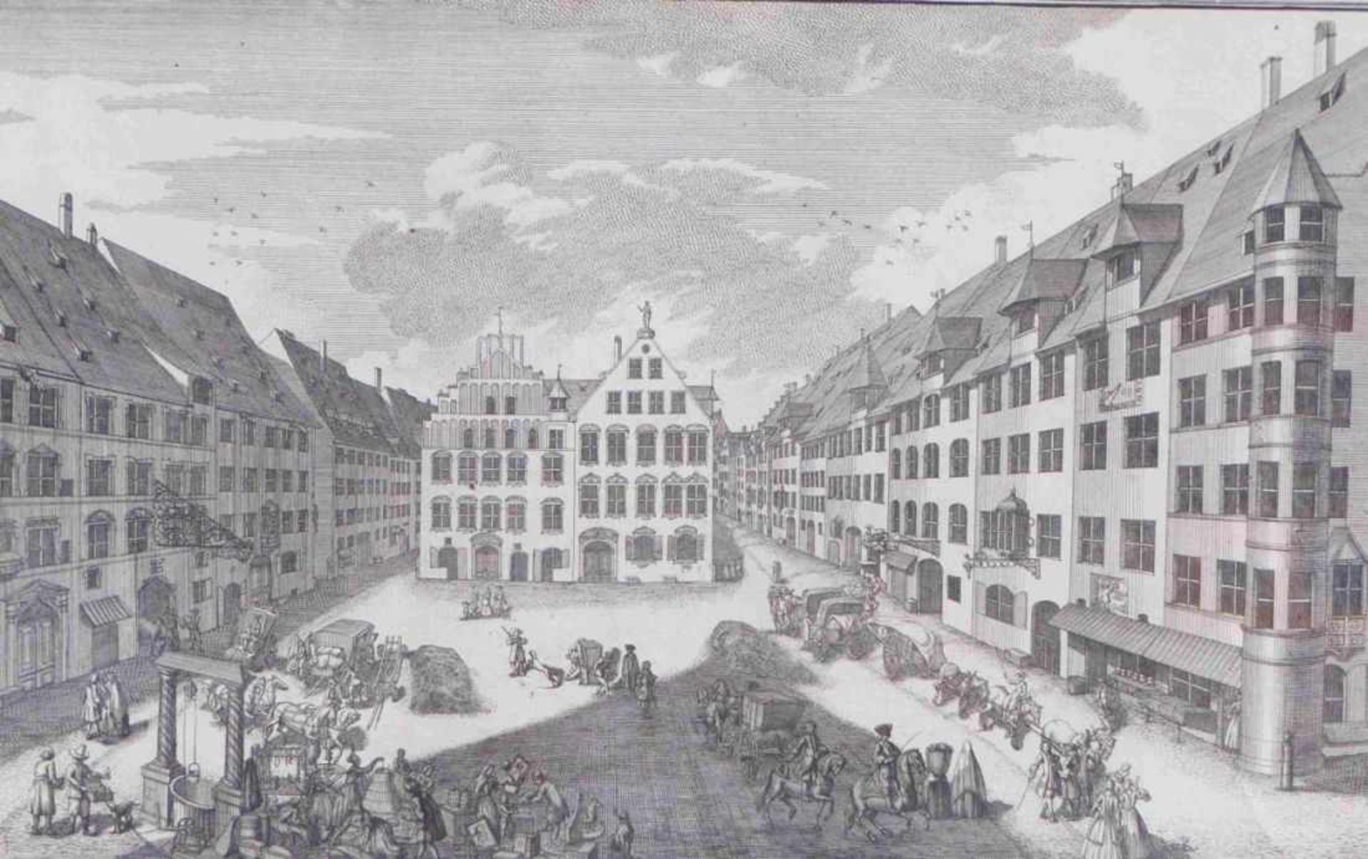 Delsenbach, Johann Adam''Nürnberg - Platz der Heumarckt genannt''(Nuremberg 1687-1765 ibid.)