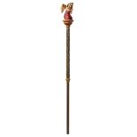 Pair of presentation poles with chandelier angelsBavaria, mid 18th centuryThe stick, partly