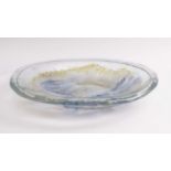 Schagemann, Bernhard (attributed)Large bowl(Bad Waldsee 1933-2016) Colorless glass with blue,