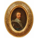 Oval portrait of Charles de Bourbon-MontpensierFrench portrait painter of the 17th or 18th