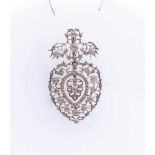 Filigree pendant ''Vlaams hart''Late 18th centuryIn the style of a ''Flemish heart'' worked with