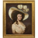 English School of the 18th centuryPortrait of Mlle Marjorée ChampainOil on Lwd. Verso old label in