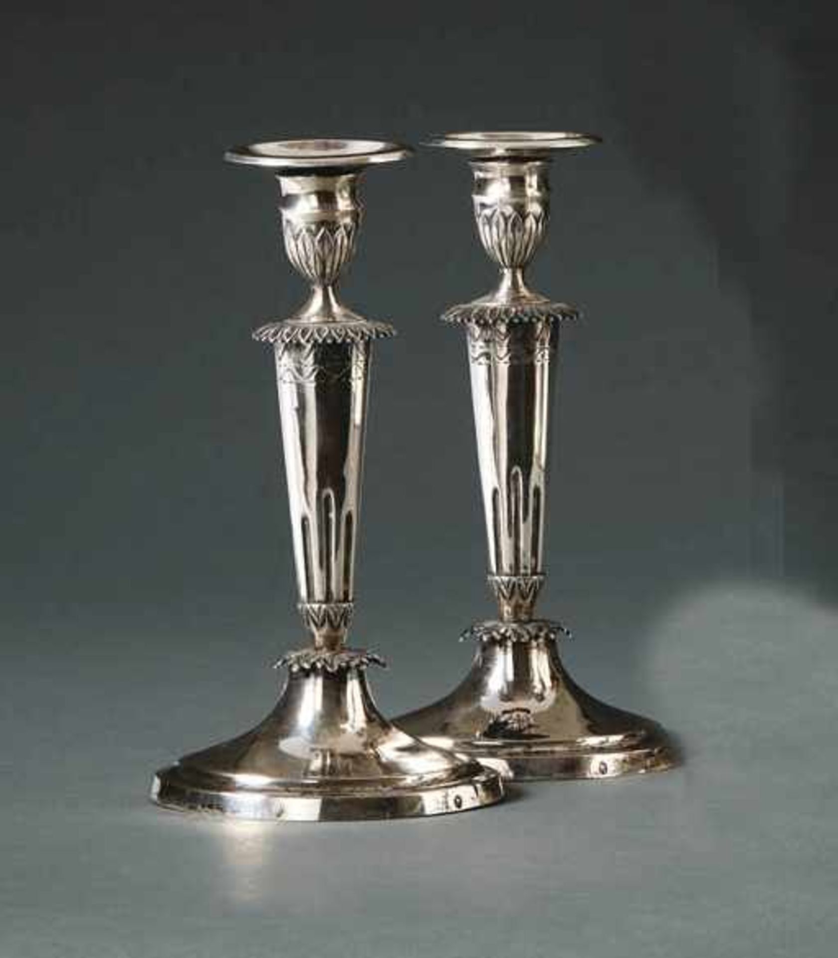 Pair of Biedermeier candlesticksFrankfurt am Main, around 1820/30Johann Martin Schott (1786-1869)