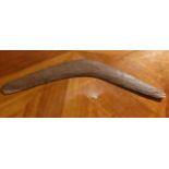 Aboriginal BoomerangAustralia, Murray River AreaMulga wood, carved. 66,5 cm. - From an old