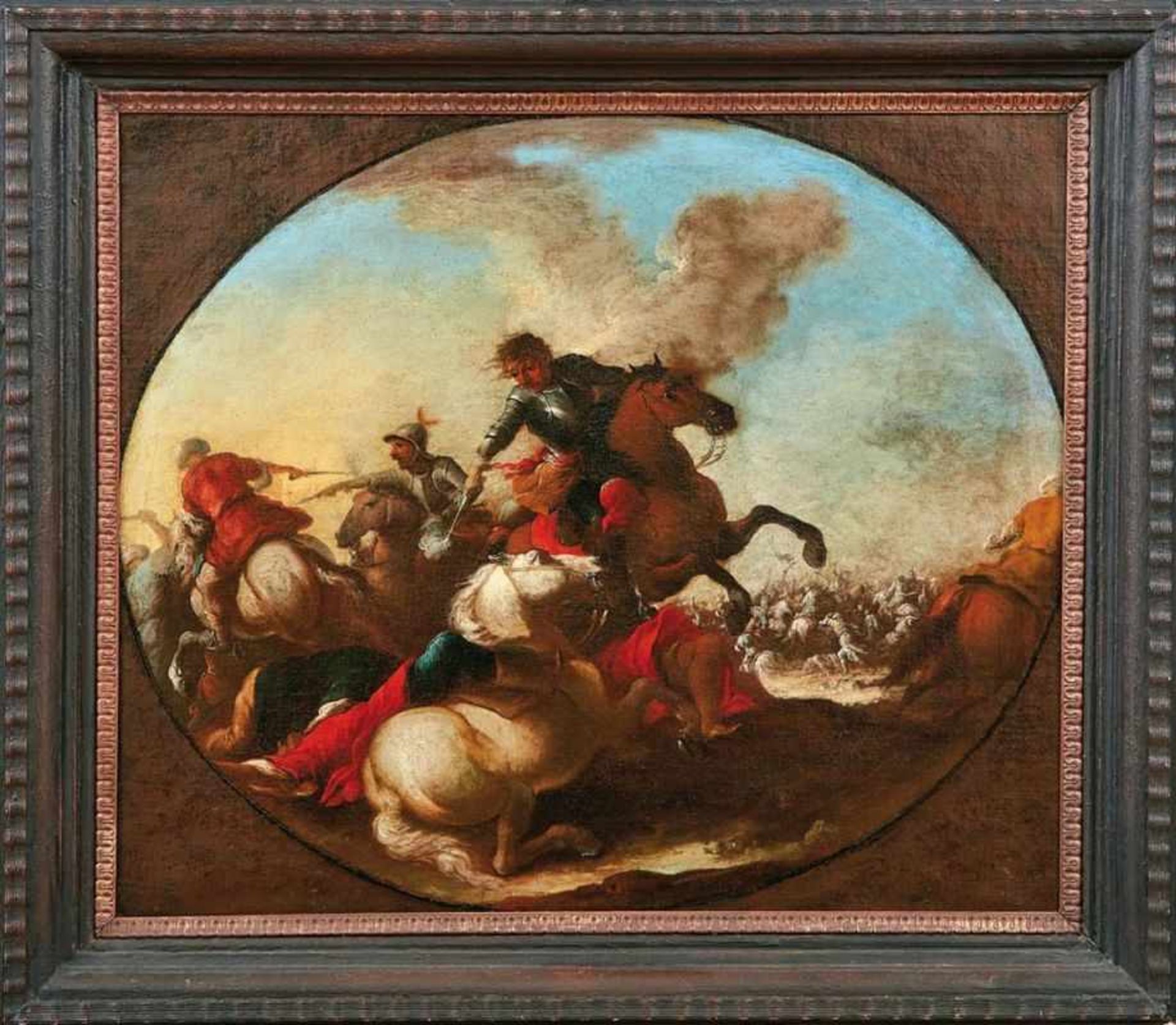 Calza, Antonio - attributedCavalry Battle(Verona 1658-1725 ibid.) Multi-figured battle turmoil in an