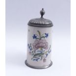 Jug with floral decorationCrailsheim, 18th c.Large bouquet of flowers around central carnation,