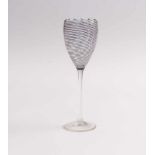 Maslach, StevenWine glass(USA 1950 born) Colorless glass with black spiral thread. Signed and