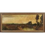 Stadler, Toni (Anton Hermann Ritter von)Wide landscape in the evening light(Göllersdorf 1850-1917