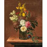 Loevmand, Frederikke Elisabeth (attributed to)Bouquet of flowers in a glass vase(Denmark 1801-