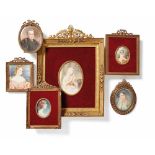 Large collection of miniaturesVienna, 19th century15-pcs. Various portraits and Madonna with
