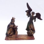 Annunciation of the Virgin MaryAlpine, 18th centuryMary kneeling and praying on a profiled plinth on