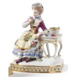 Allegory ''The Smell''Meissen, 20th c.Design Johann Carl Schönheit 1772, from the series of 5