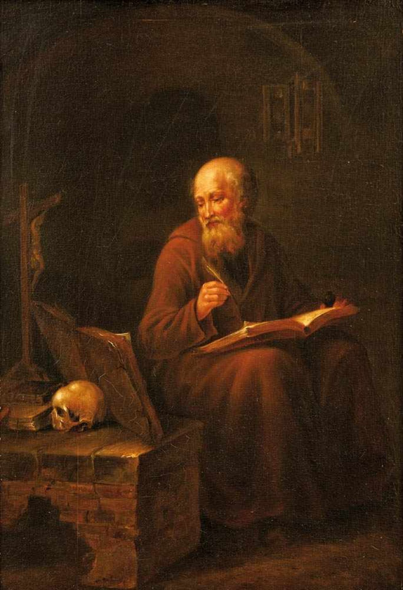 Saint Jerome as Bible translator18th century.Oil on canvas. 51 x 35.5 cm.Heiliger als