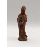 Bodhisattva Guanyin20th C.Metal. H. 29,5 cm.Standfigur der Bodhisattva Guanyin20. Jh.Metallguss,