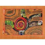 Hundertwasser, Friedensreich''Kreisverkehr der Straßengekreuzigten''(Vienna 1928-2000 on board the