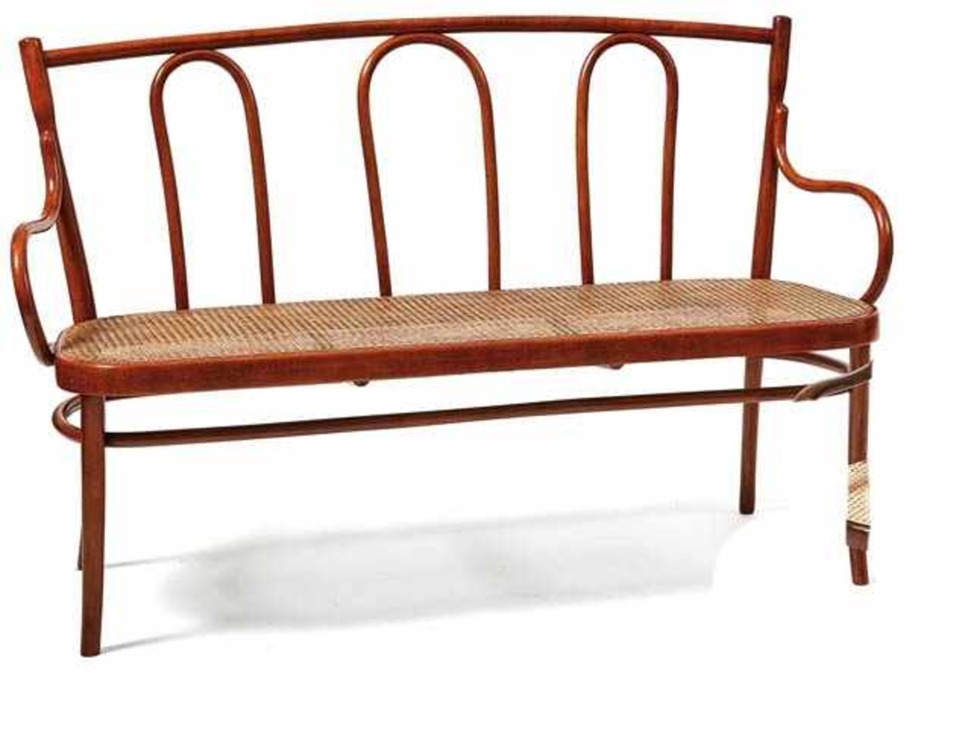 BenchProbably Gebrüder Thonet, Vienna - around 1890/1900Frame made of bentwood tubing, the seat with