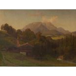 Jungheim, KarlThe Untersberg near Berchtesgaden(Dusseldorf 1830-1886 ibid.) Oil on canvas, mounted