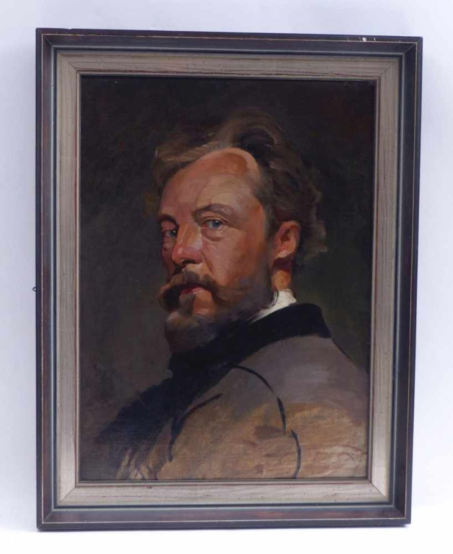 Kehr, KarlProbably self-portrait of the artist(Nuremberg 1866-1919 Neuenstein/Öhringen) Oil on - Bild 2 aus 2