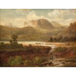Carpenter, August Robert (attribute)Angler at a lake in mountain landscape(Zittau 1818-1864