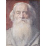 Zwiller, Marie-AugustinPortrait of a bearded old Man(Didenheim 1850-1939 Neuilly-sur-Seine) Oil on